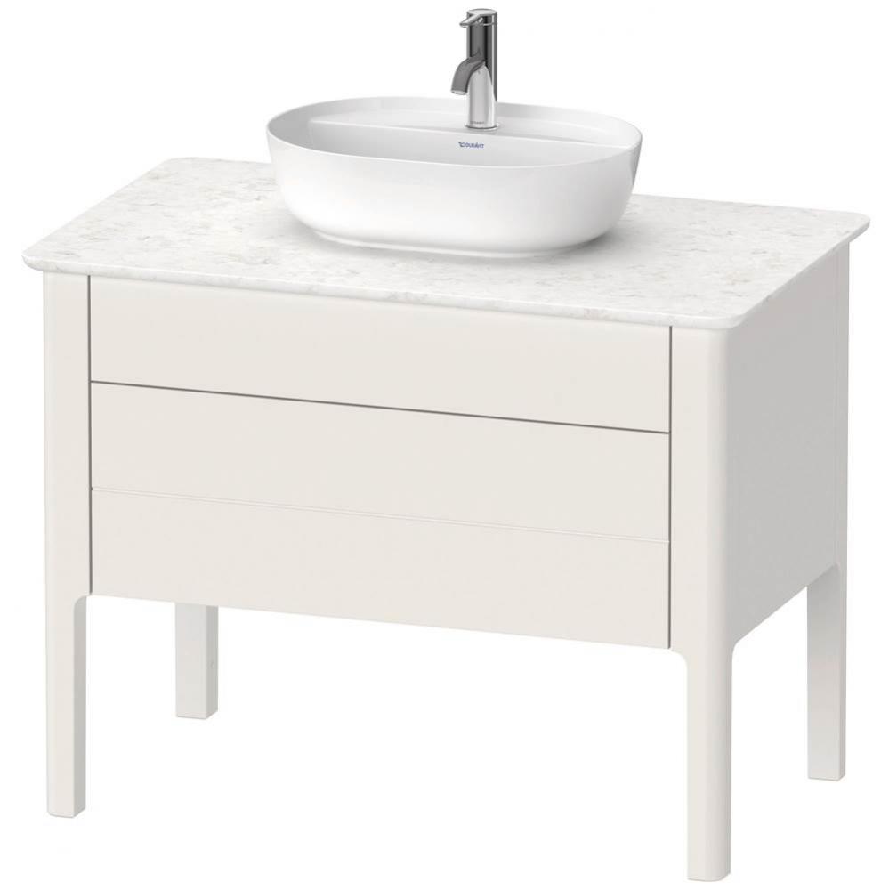 Luv One Drawer Floorstanding Vanity Unit Nordic White