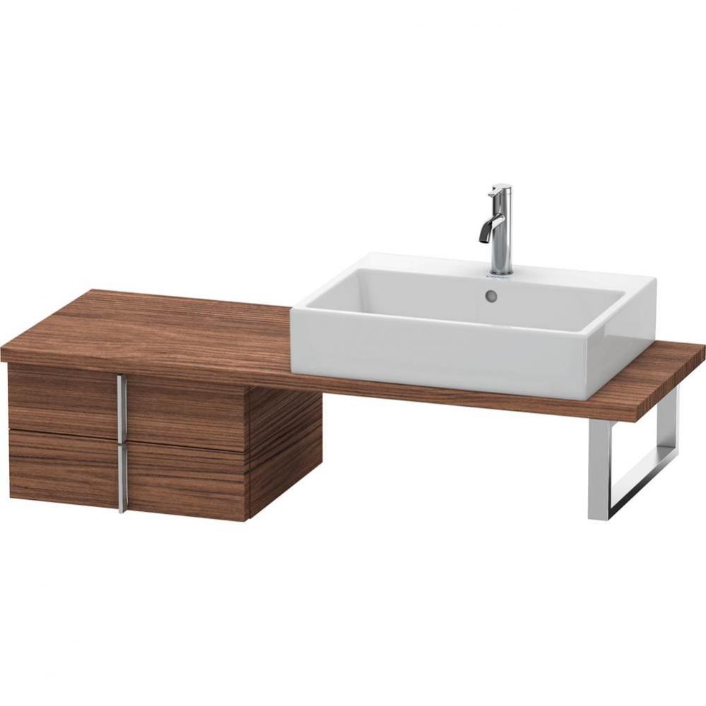 Duravit Vero Two Drawer Low Cabinet For Console Walnut Dark