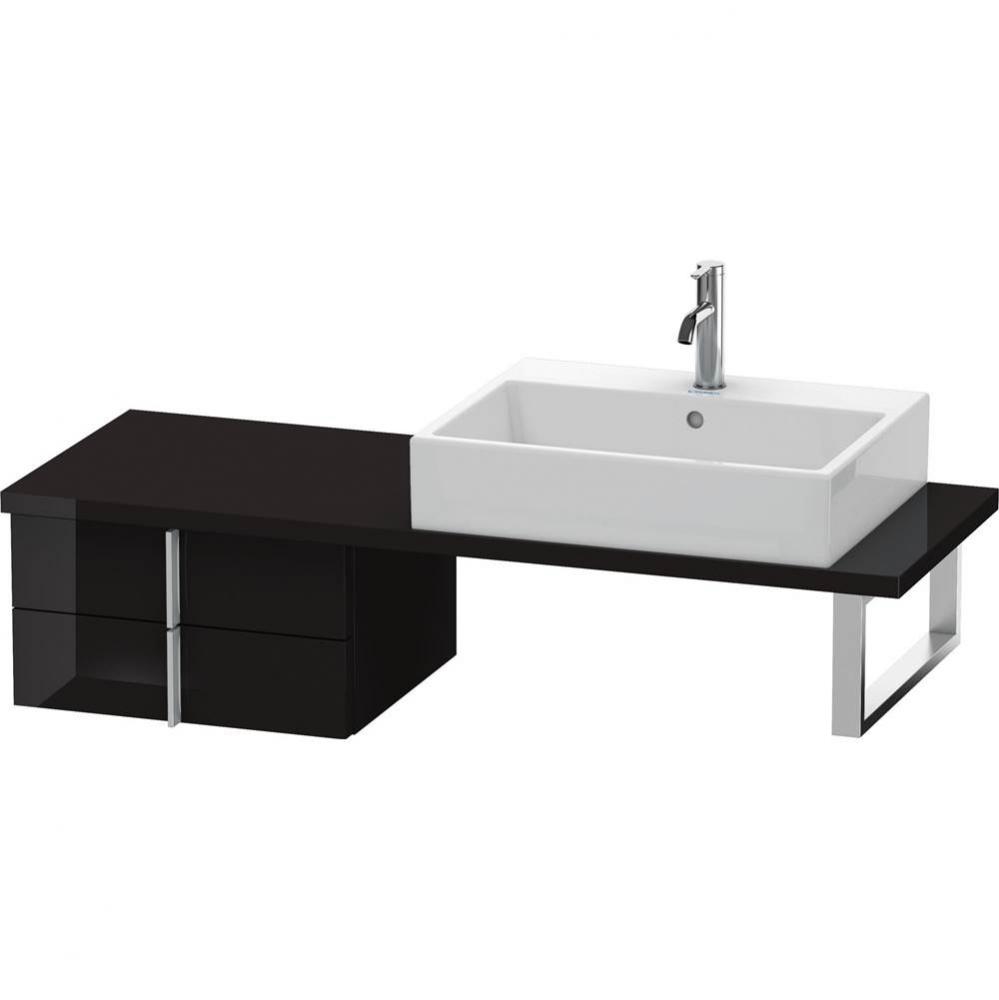 Duravit Vero Two Drawer Low Cabinet For Console Black