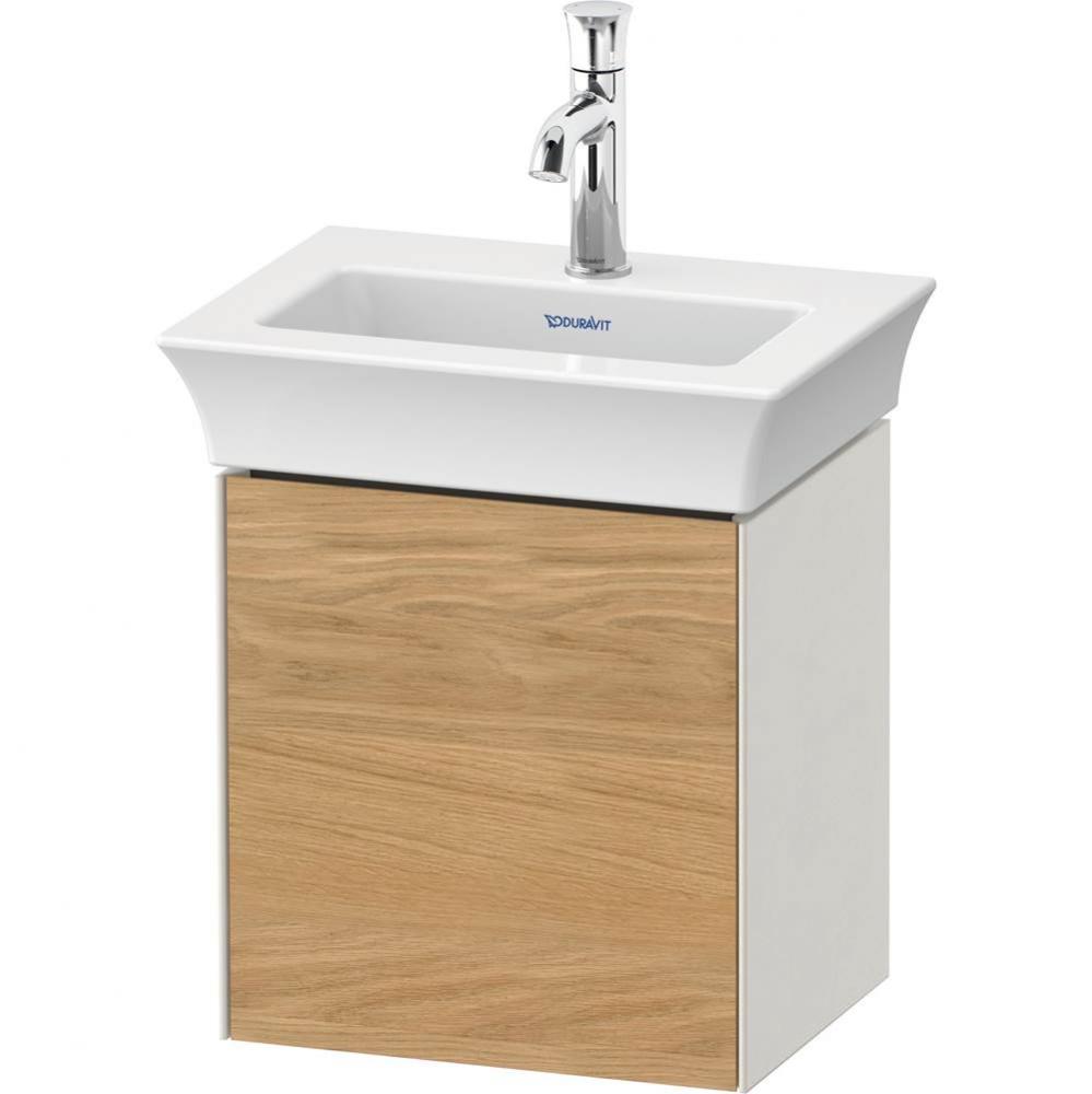 White Tulip Wall-Mounted Vanity Unit Natural Oak