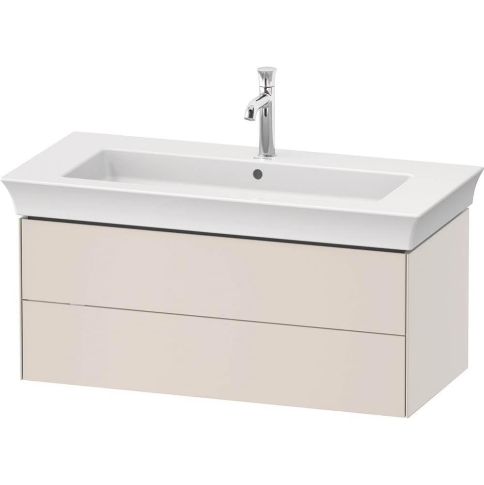 White Tulip Wall-Mounted Vanity Unit Nordic White Satin Matte