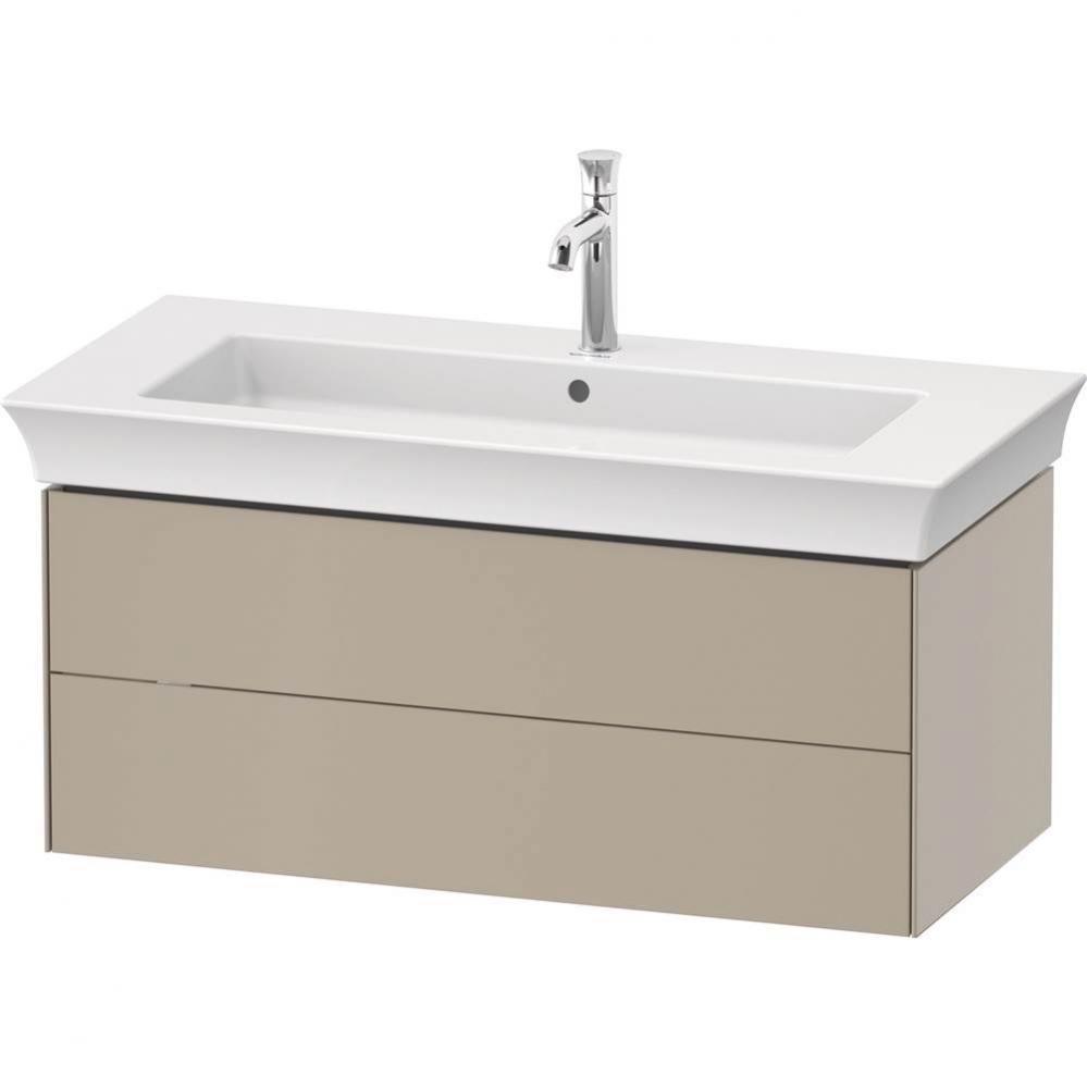 White Tulip Wall-Mounted Vanity Unit Taupe Satin Matte