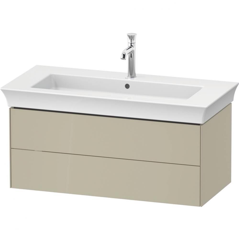 White Tulip Wall-Mounted Vanity Unit Taupe High Gloss