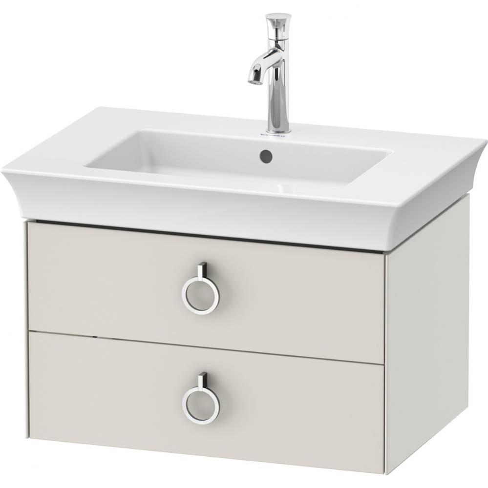 White Tulip Wall-Mounted Vanity Unit Nordic White Satin Matte