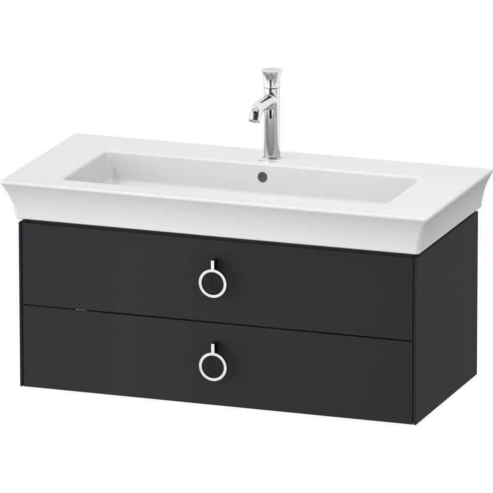 White Tulip Wall-Mounted Vanity Unit Graphite Satin Matte