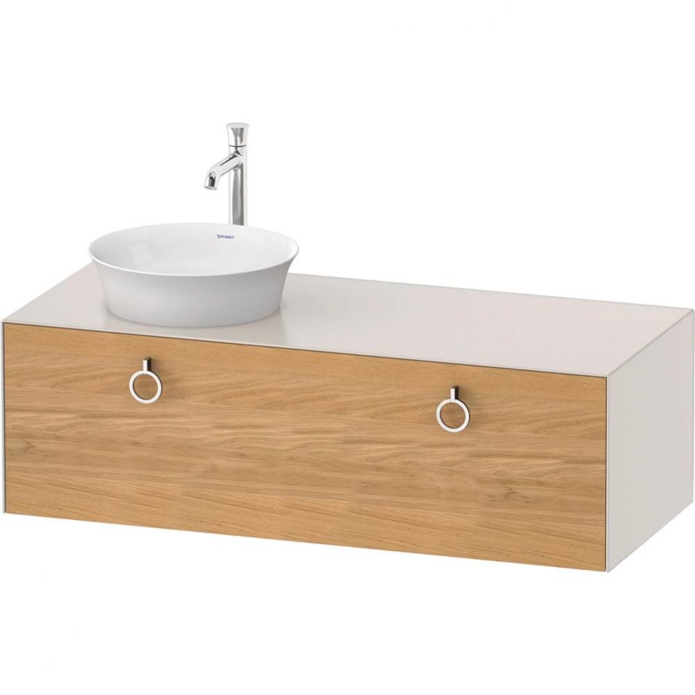 White Tulip Wall-Mounted Vanity Unit Natural Oak