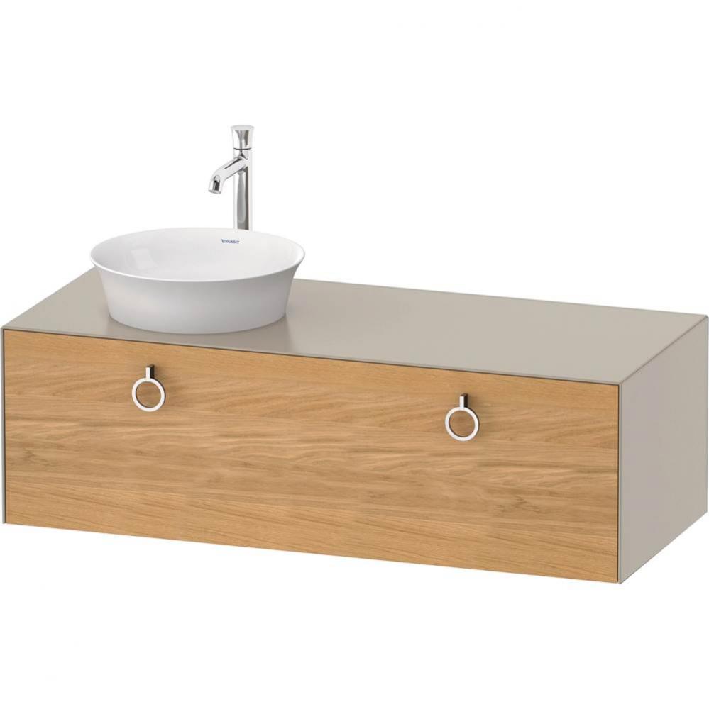 White Tulip Wall-Mounted Vanity Unit Natural Oak