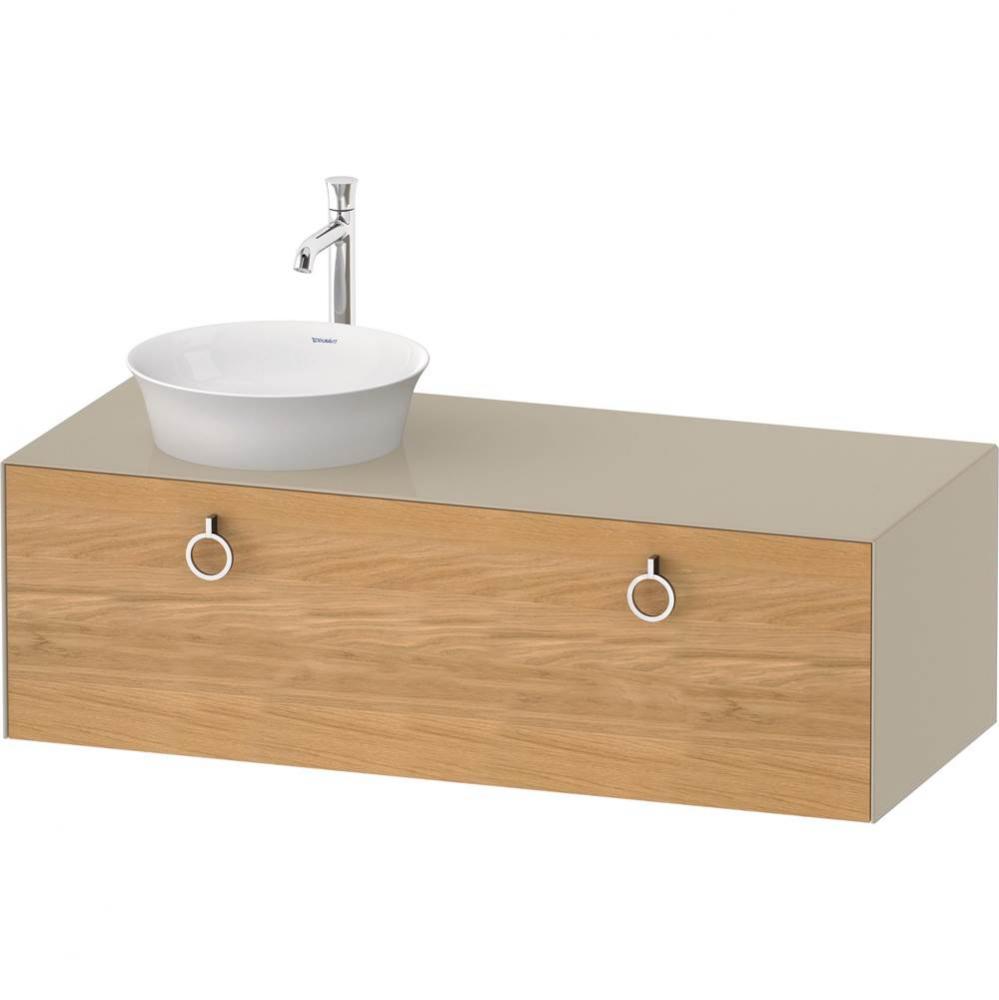 White Tulip Wall-Mounted Vanity Unit Natural Oak