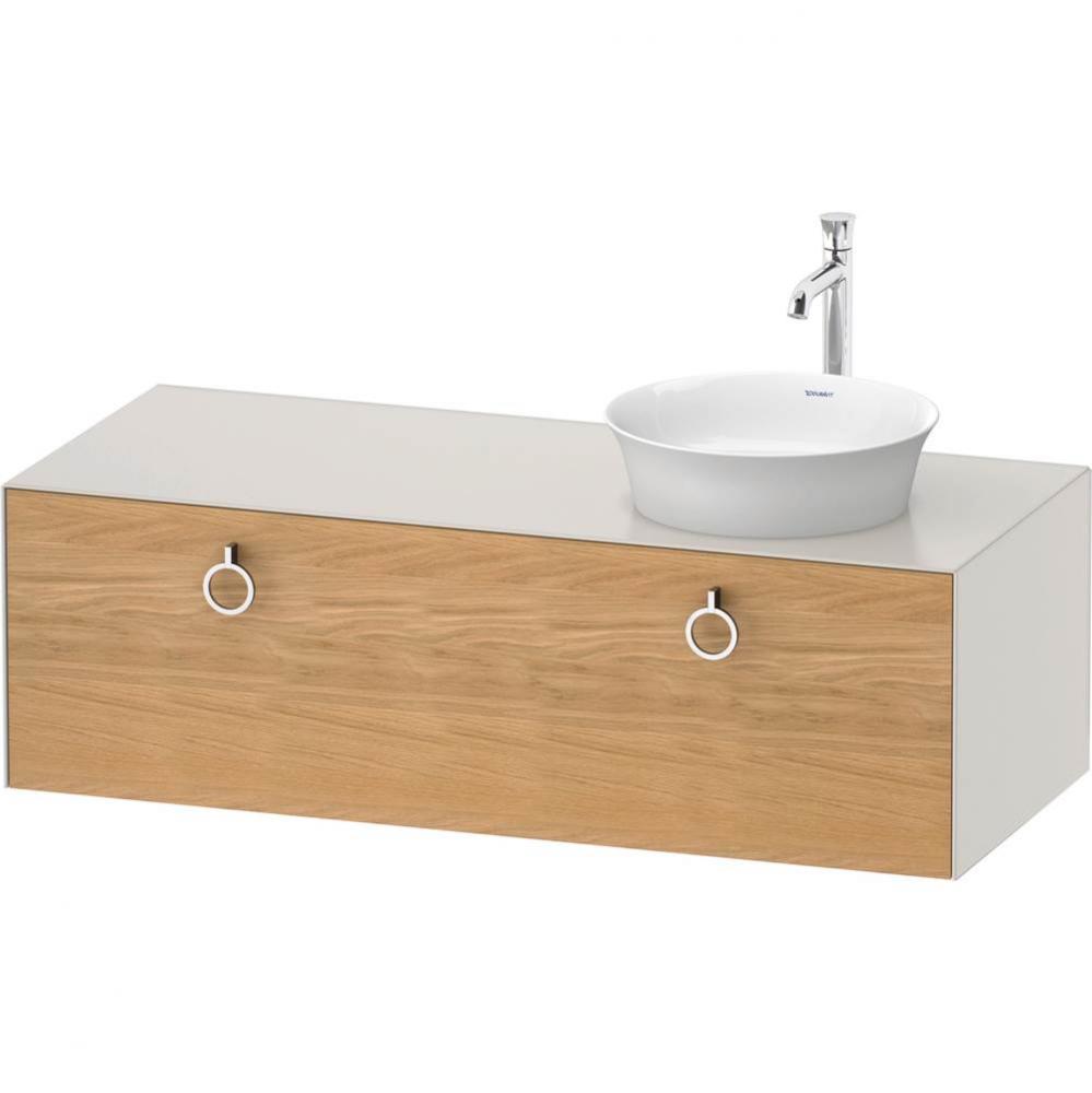 White Tulip Wall-Mounted Vanity Unit Natural Oak