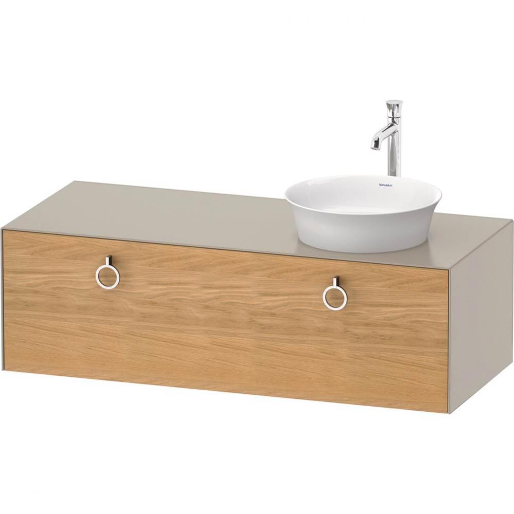 White Tulip Wall-Mounted Vanity Unit Natural Oak