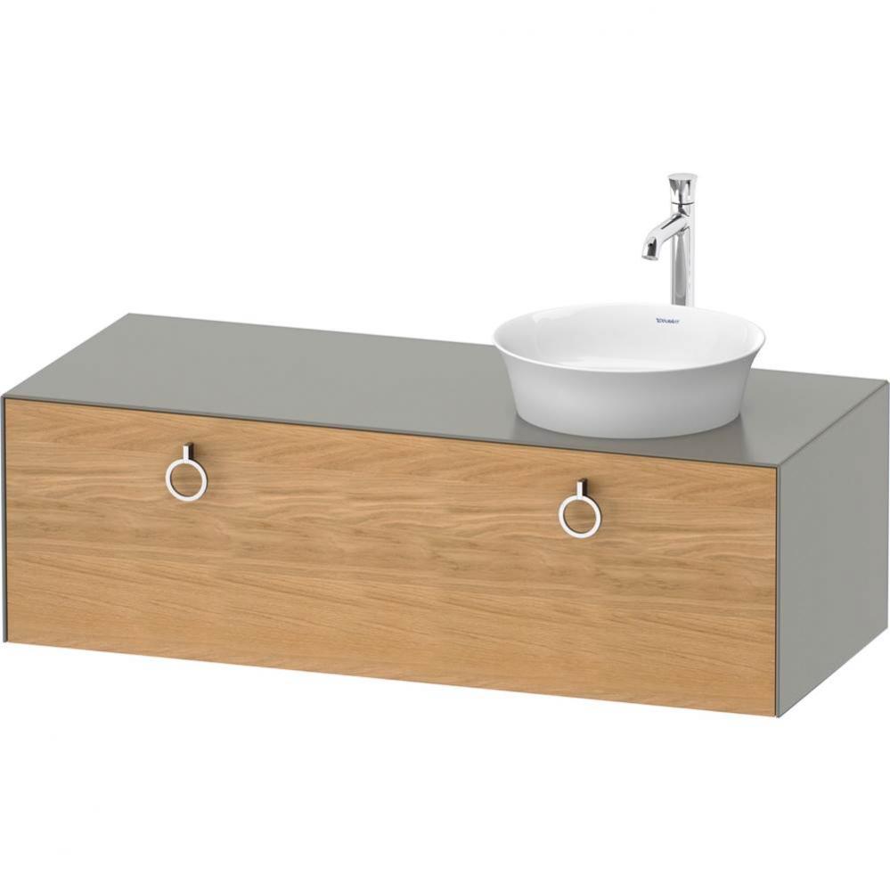 White Tulip Wall-Mounted Vanity Unit Natural Oak