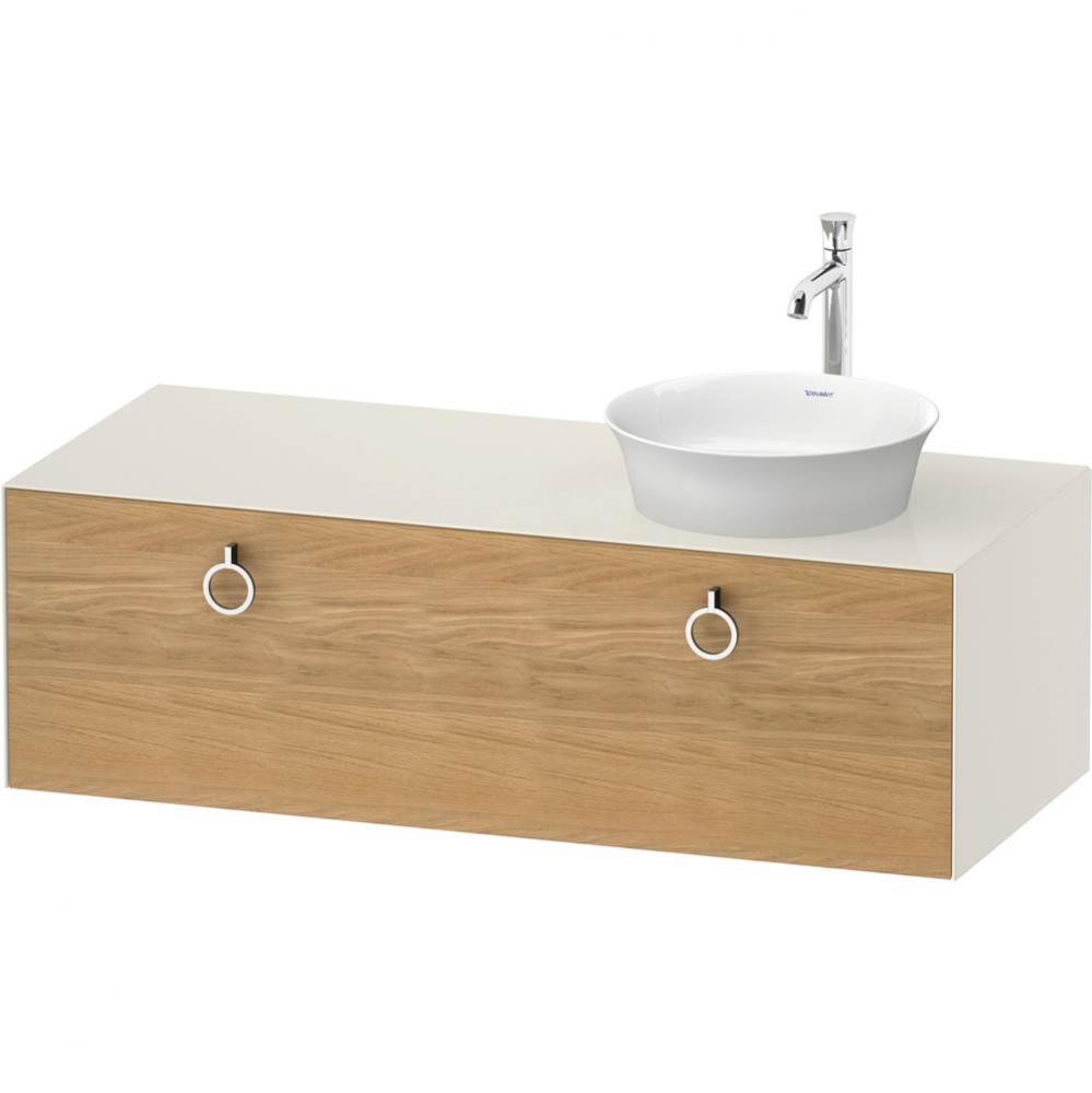 White Tulip Wall-Mounted Vanity Unit Natural Oak