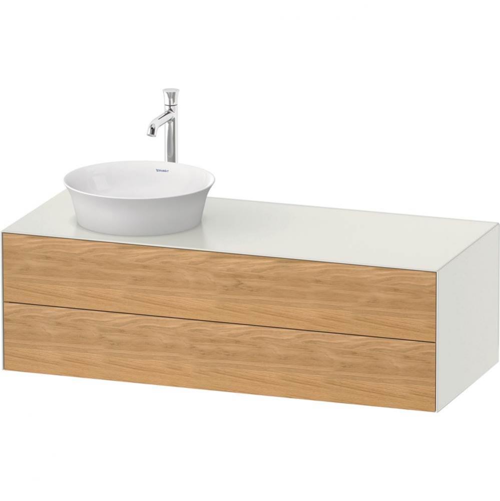 White Tulip Wall-Mounted Vanity Unit Natural Oak