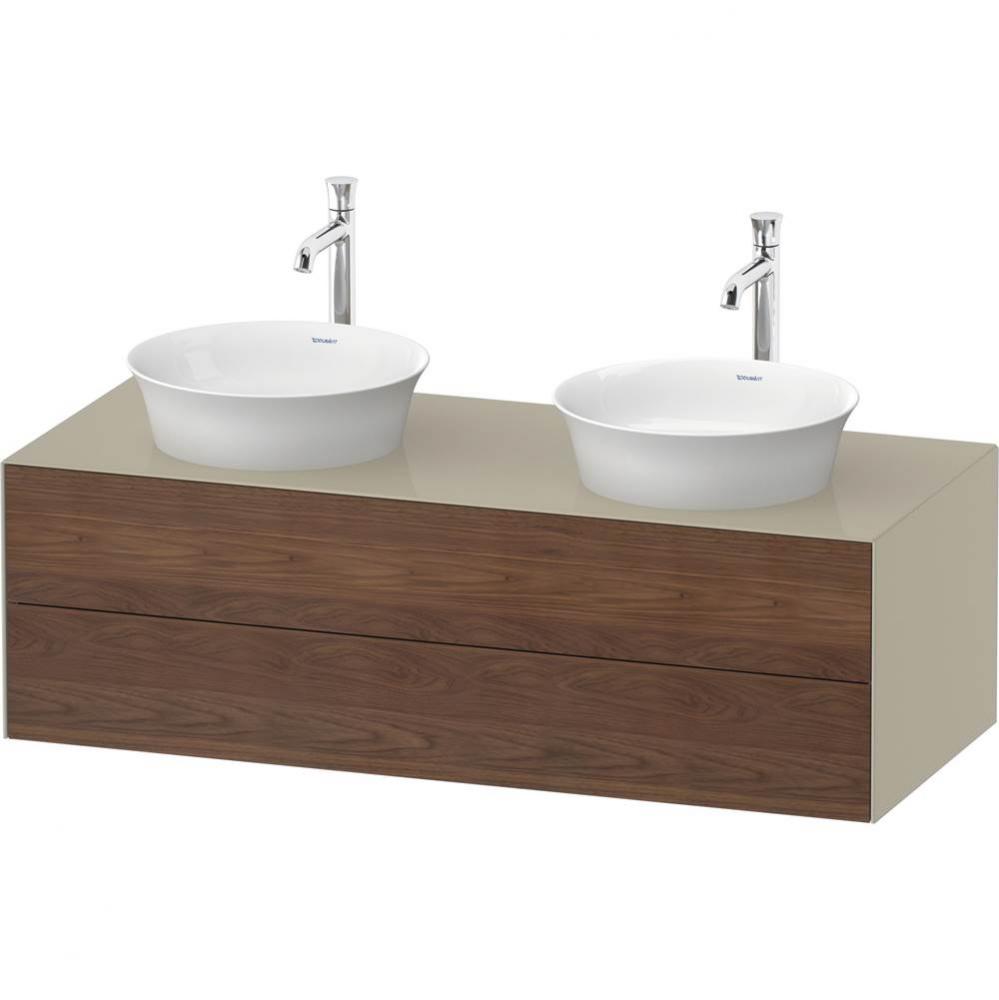 White Tulip Wall-Mounted Vanity Unit American Walnut