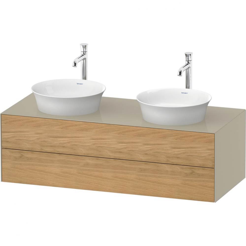 White Tulip Wall-Mounted Vanity Unit Natural Oak