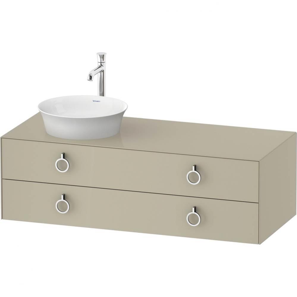 White Tulip Wall-Mounted Vanity Unit Taupe