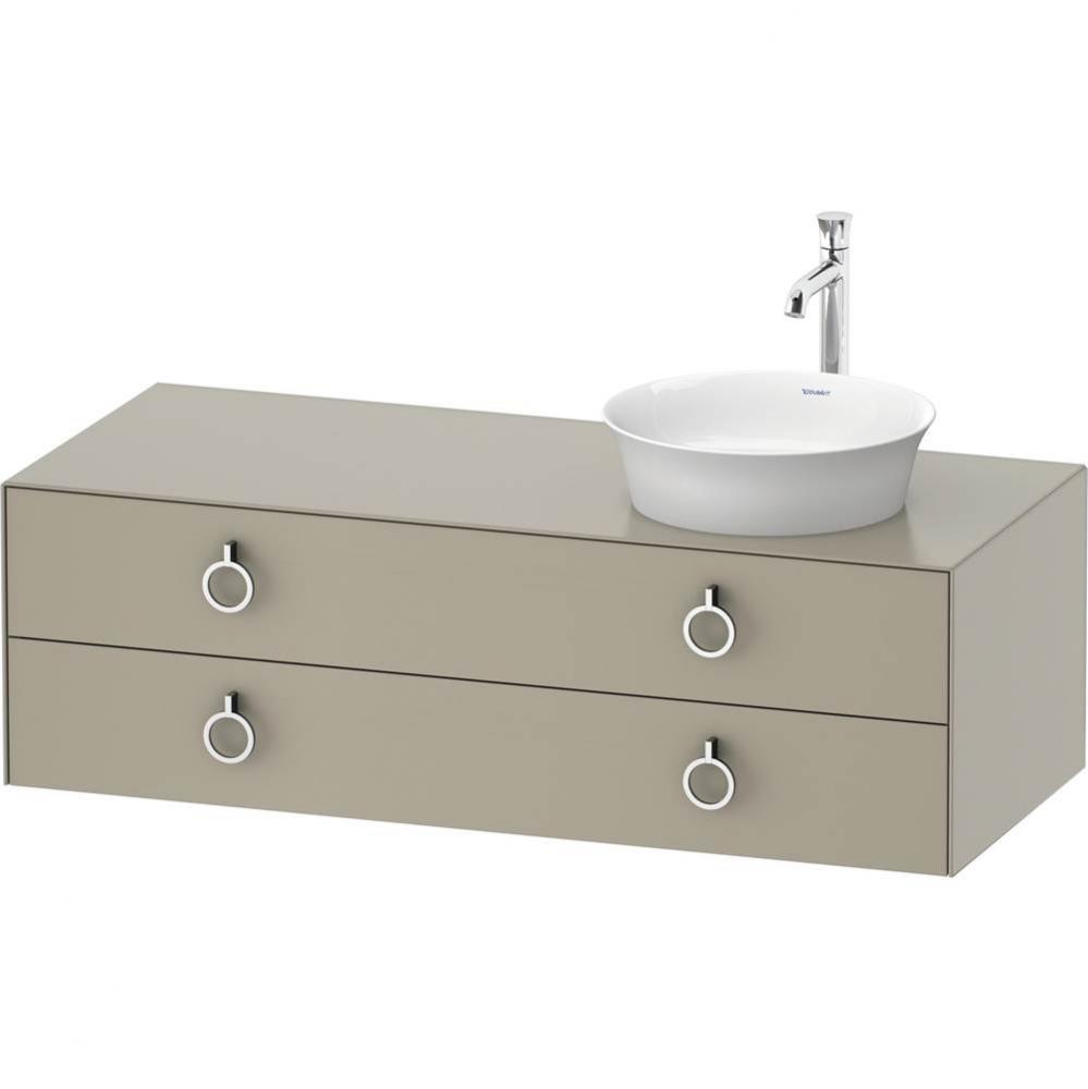 White Tulip Wall-Mounted Vanity Unit Taupe