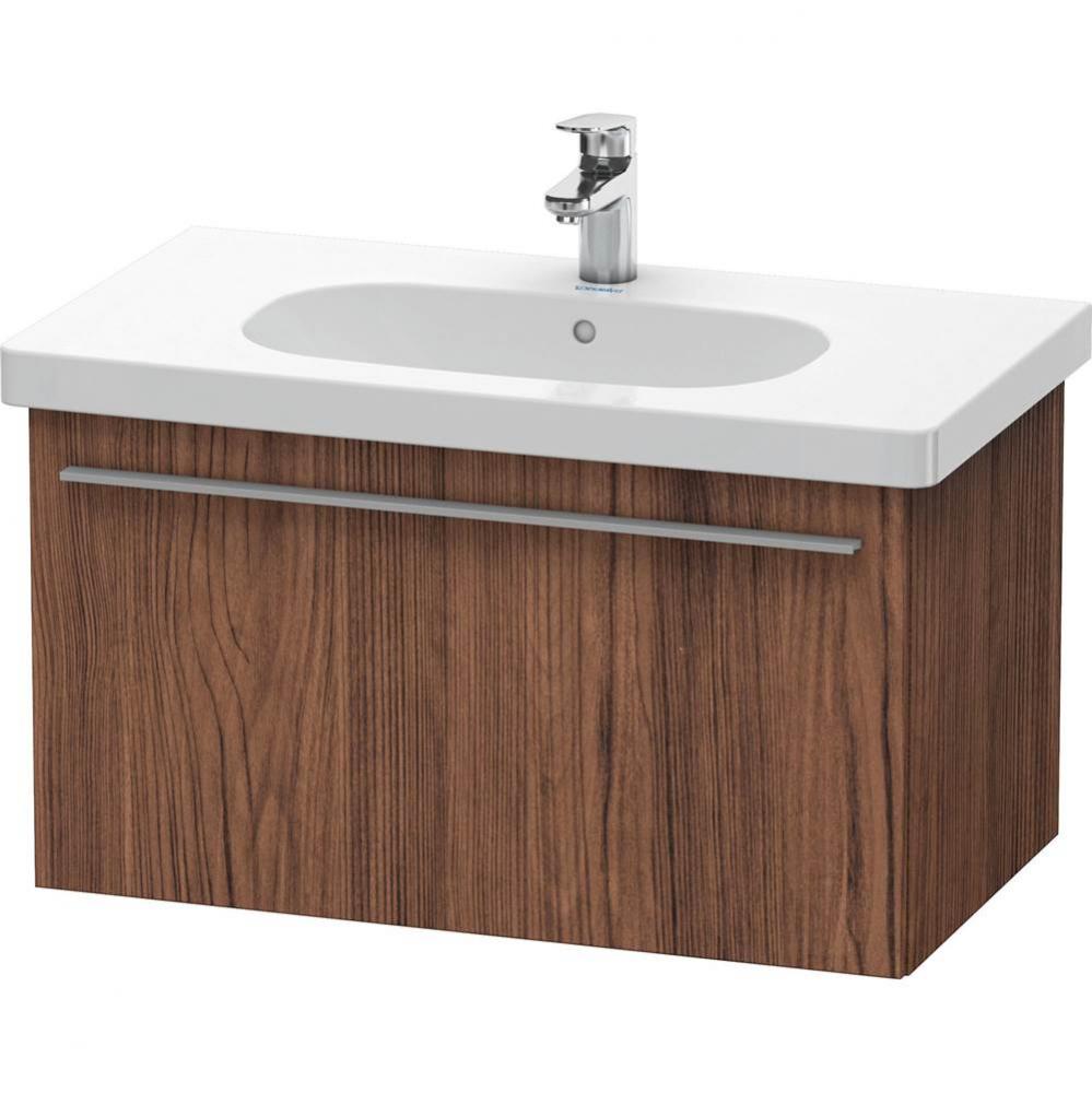 Duravit X-Large One Drawer Wall-Mount Vanity Unit Walnut Dark