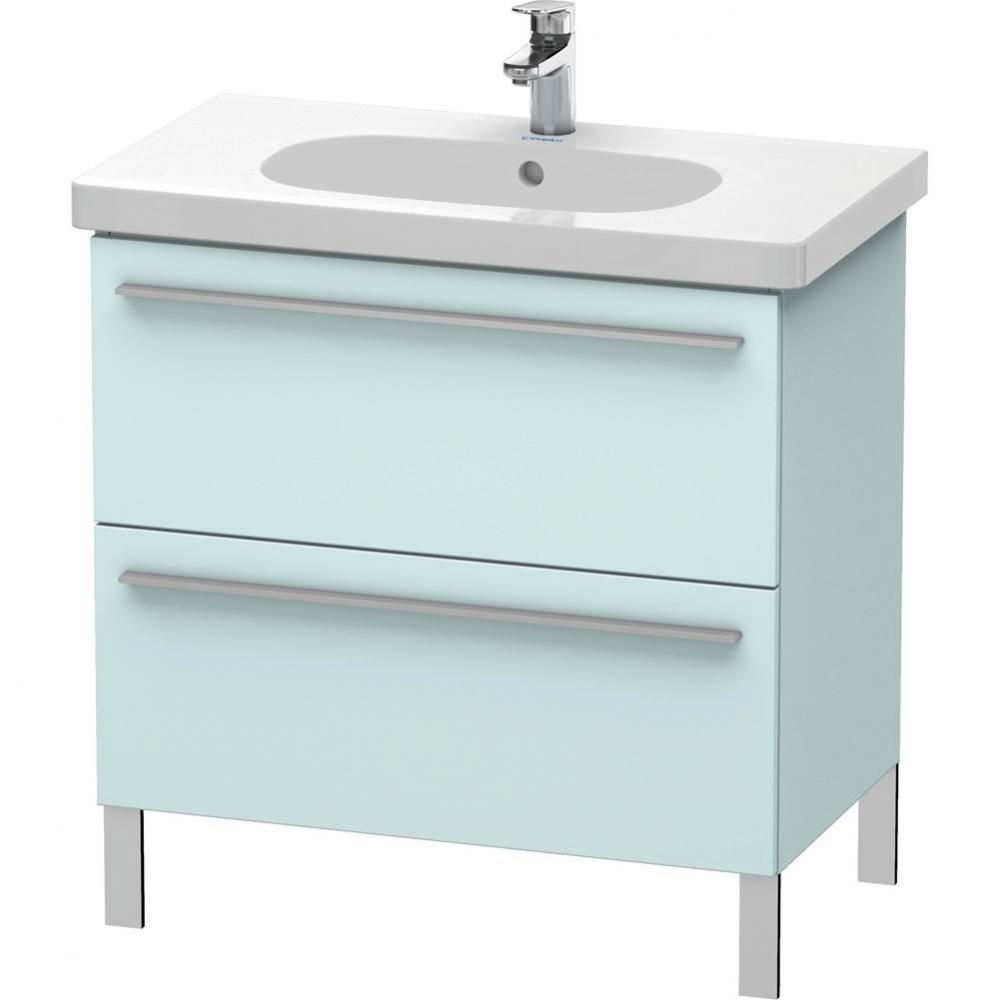 Duravit X-Large Floor Standing Vanity Unit  Light Blue Matte