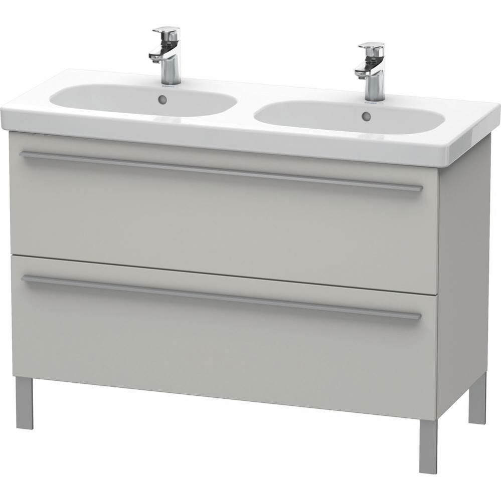 Duravit X-Large Two Drawer Floorstanding Vanity Unit Concrete Gray