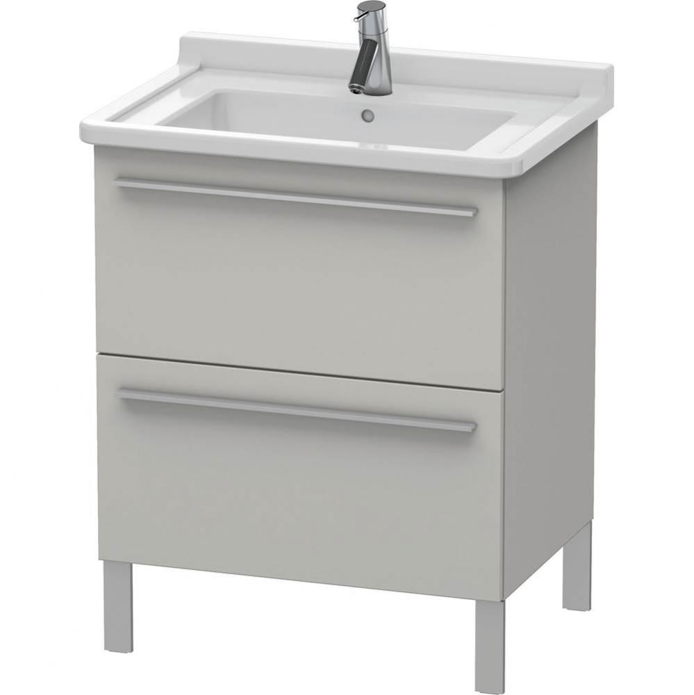 Duravit X-Large Two Drawer Floorstanding Vanity Unit Concrete Gray