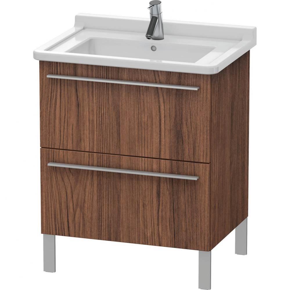 Duravit X-Large Two Drawer Floorstanding Vanity Unit Walnut Dark