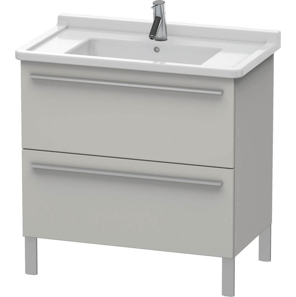 Duravit X-Large Two Drawer Floorstanding Vanity Unit Concrete Gray