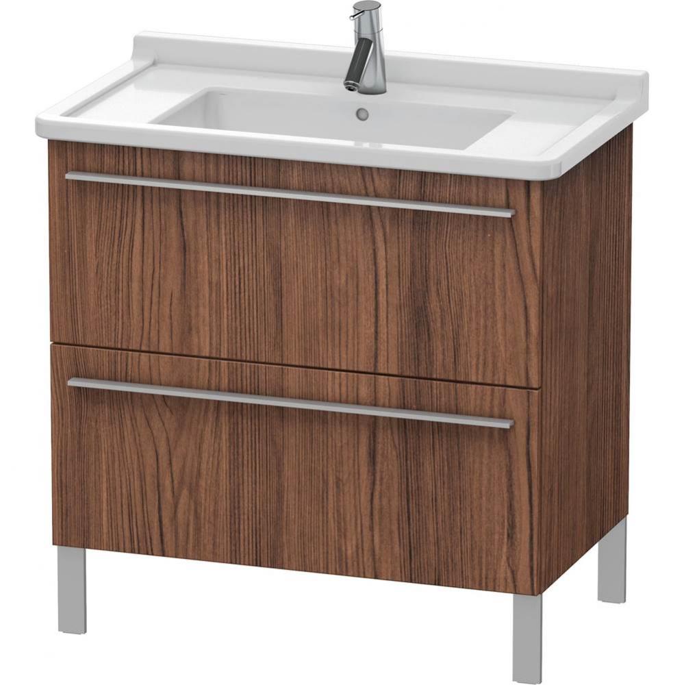 Duravit X-Large Two Drawer Floorstanding Vanity Unit Walnut Dark