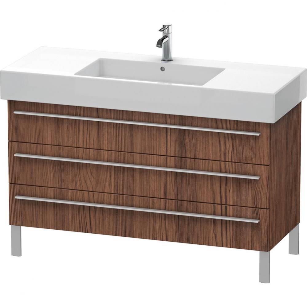 Duravit X-Large Three Drawer Floorstanding Vanity Unit Walnut Dark