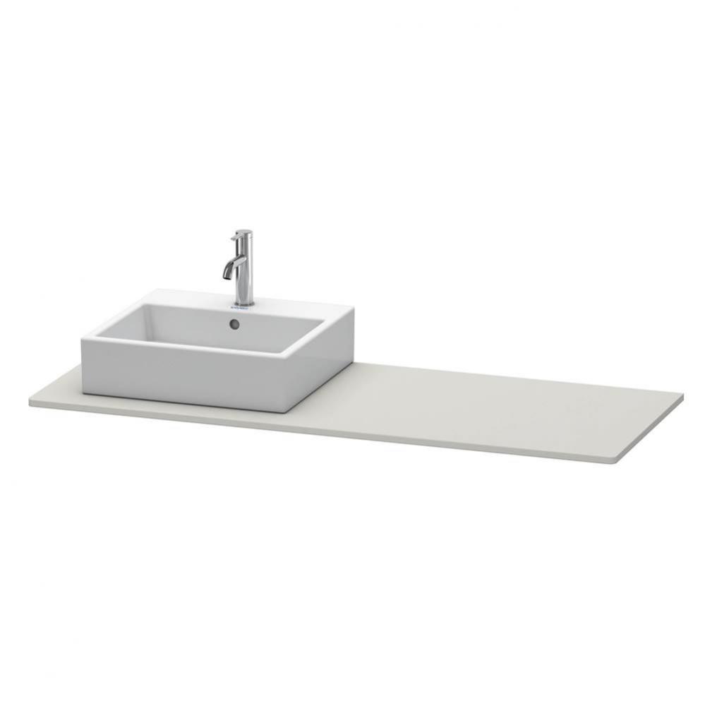 Duravit XSquare Console with One Sink Cut-Out Concrete Gray