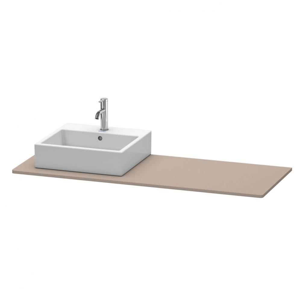 Duravit XSquare Console with One Sink Cut-Out Basalt