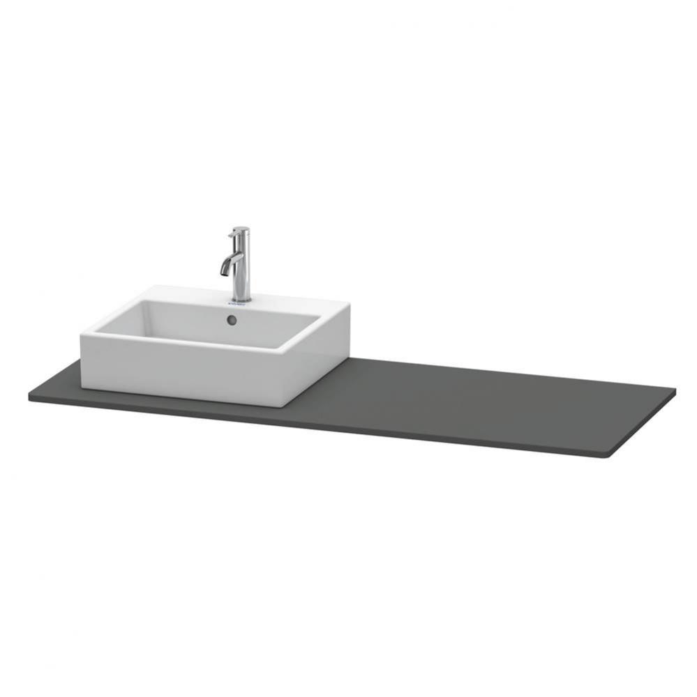 Duravit XSquare Console with One Sink Cut-Out Graphite