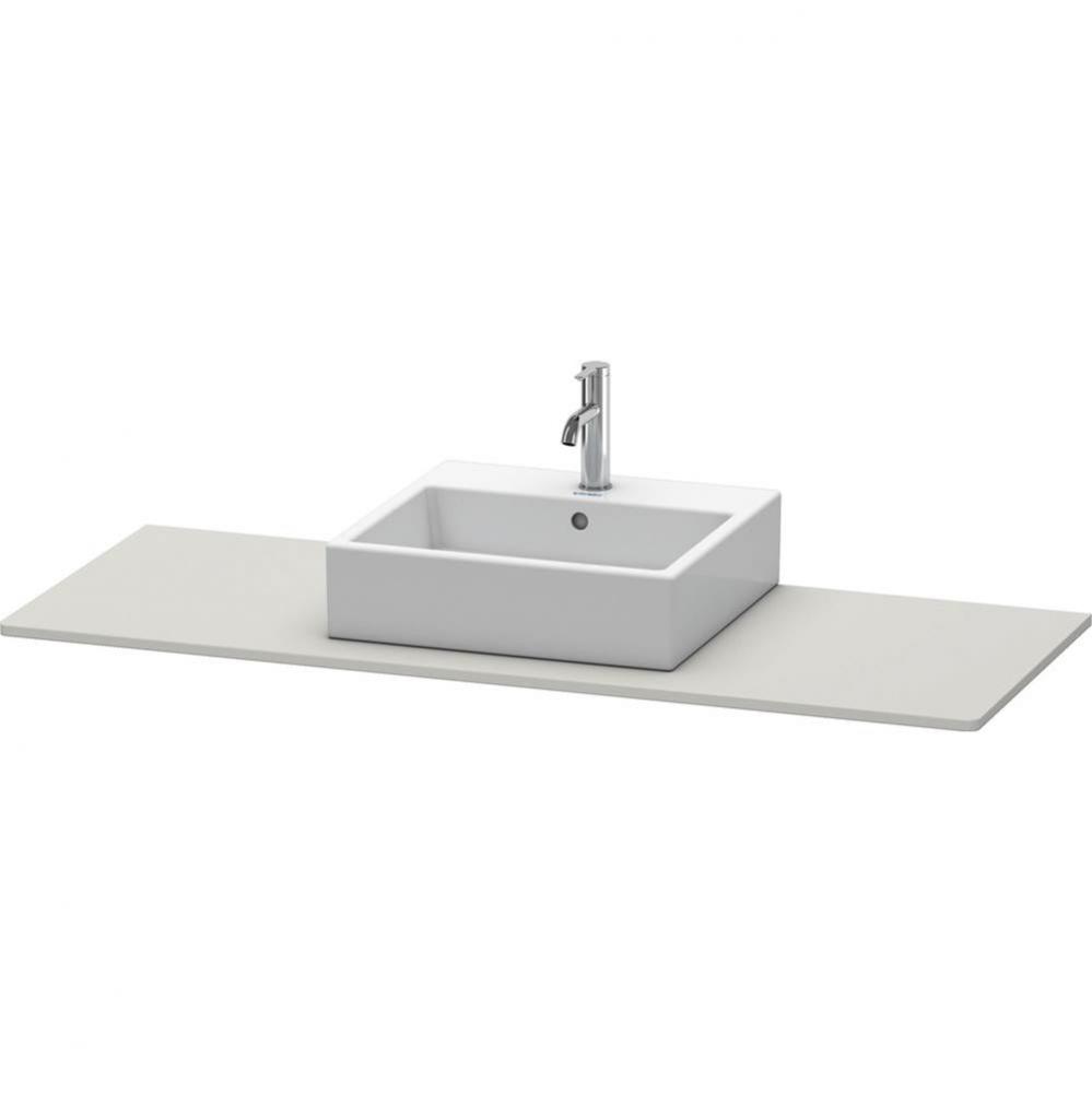 Duravit XSquare Console with One Sink Cut-Out Concrete Gray