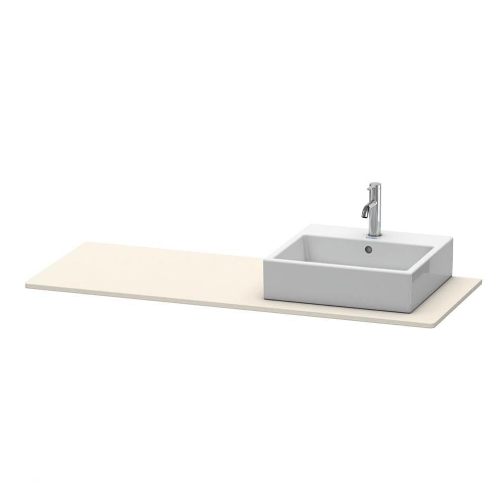 Duravit XSquare Console with One Sink Cut-Out Taupe