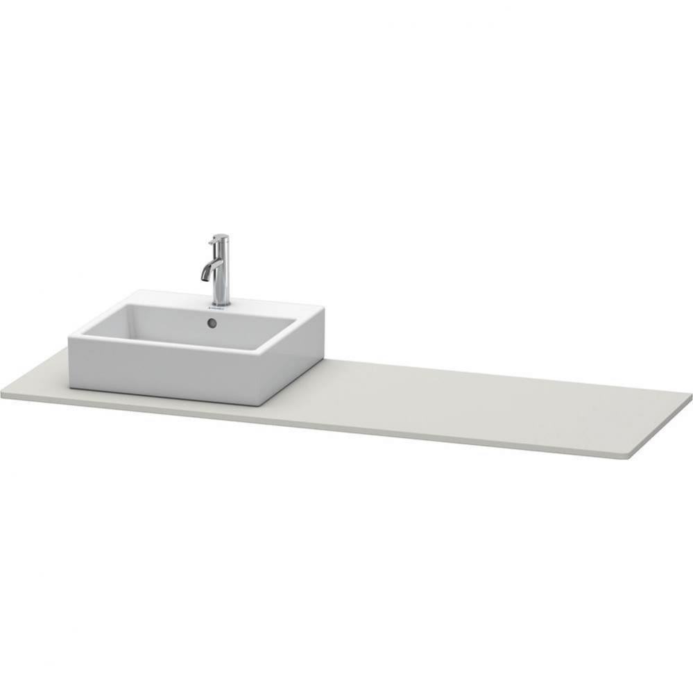 Duravit XSquare Console with One Sink Cut-Out Concrete Gray