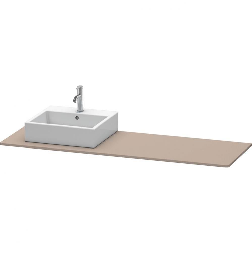 Duravit XSquare Console with One Sink Cut-Out Basalt