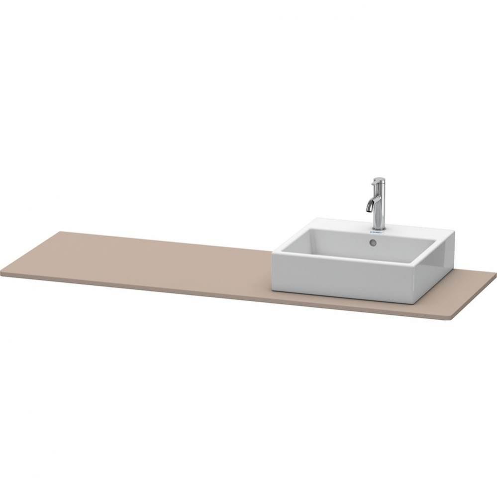 Duravit XSquare Console with One Sink Cut-Out Basalt