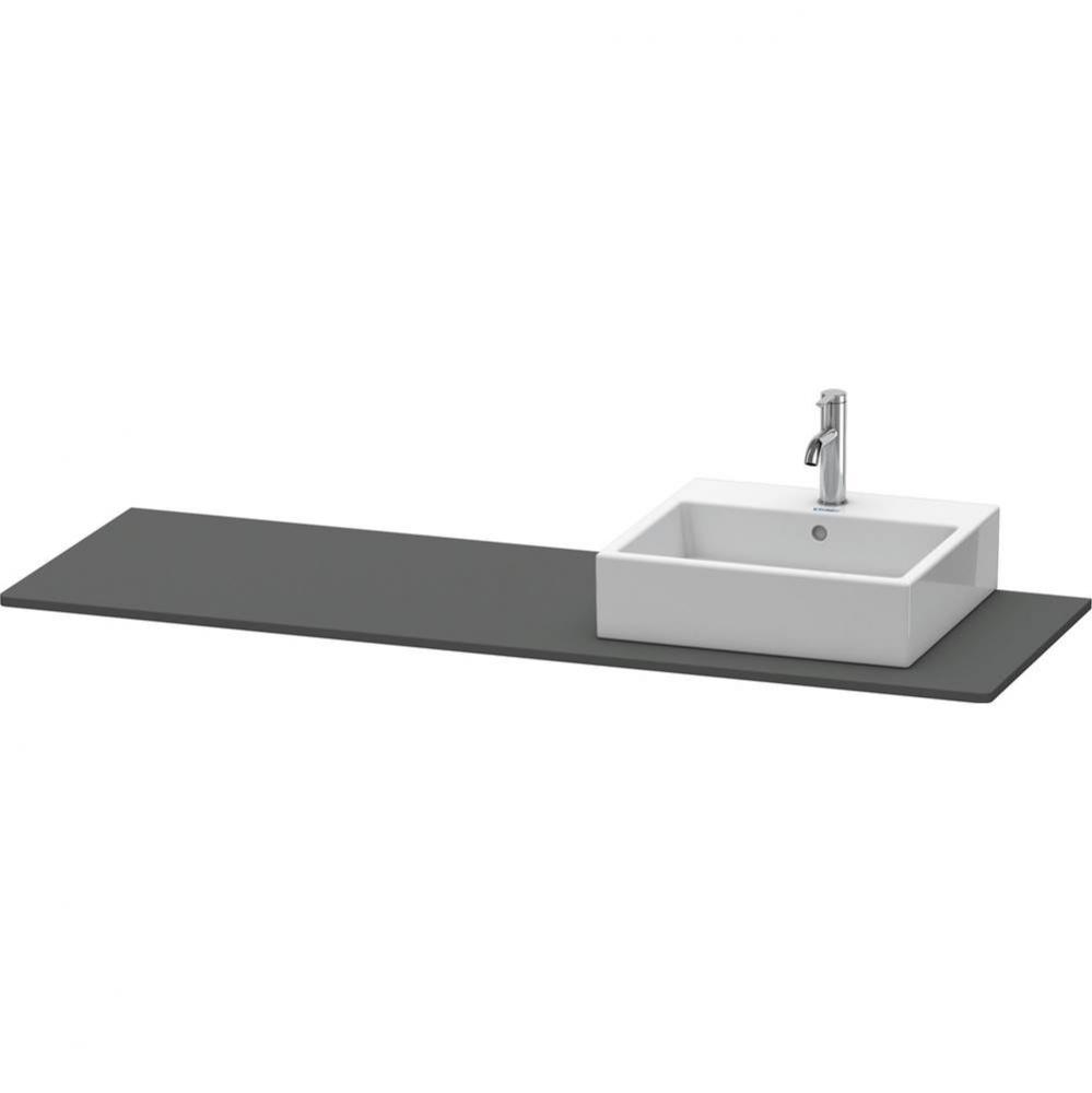 Duravit XSquare Console with One Sink Cut-Out Graphite