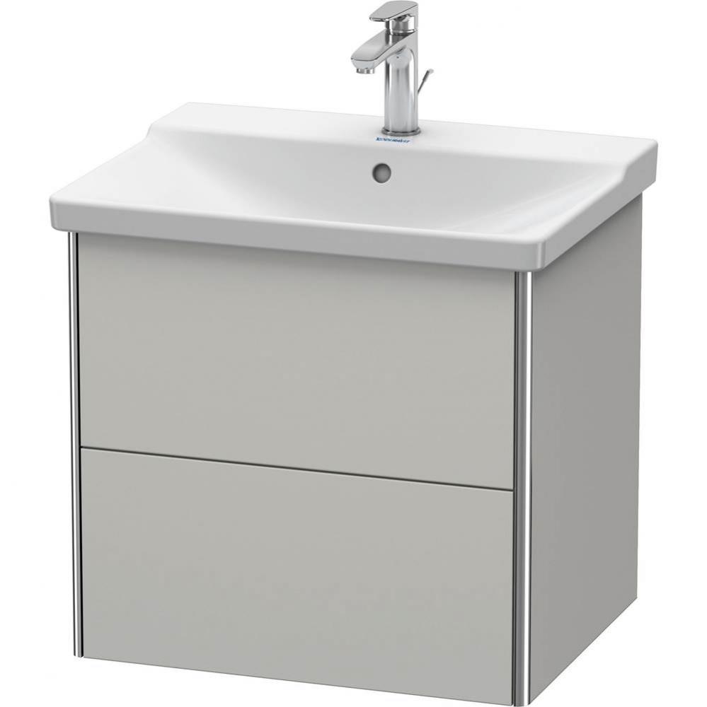 Duravit XSquare Vanity Unit Wall-Mounted  Concrete Gray Matte