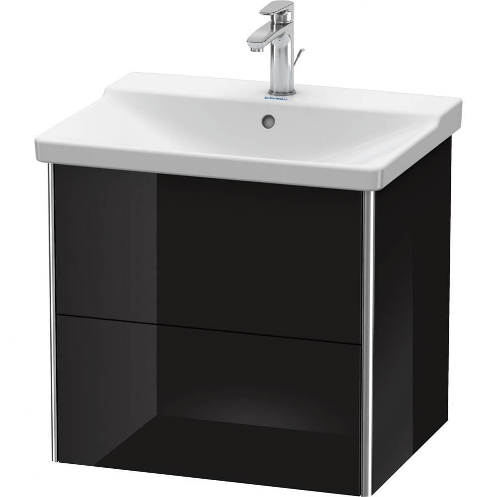 Duravit XSquare Vanity Unit Wall-Mounted  Black High Gloss