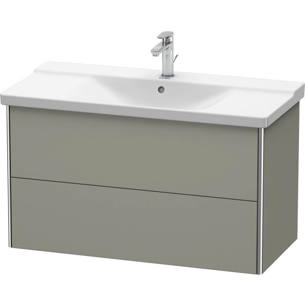 Duravit XSquare Vanity Unit Wall-Mounted  Stone Gray Satin Matte