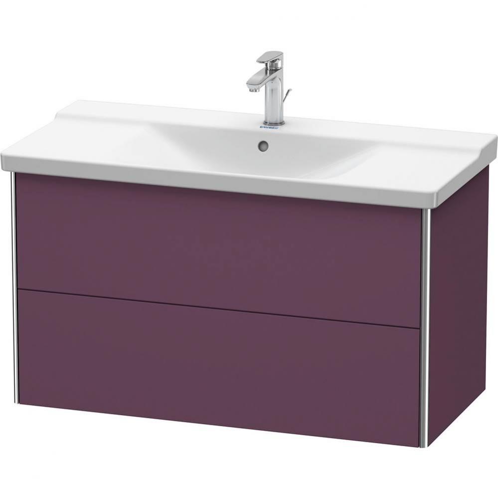 Duravit XSquare Vanity Unit Wall-Mounted  Aubergine Satin Matte