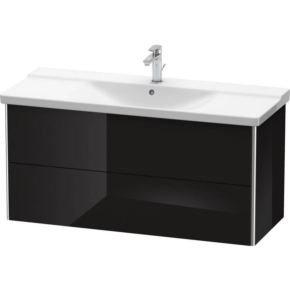 Duravit XSquare Vanity Unit Wall-Mounted  Black High Gloss