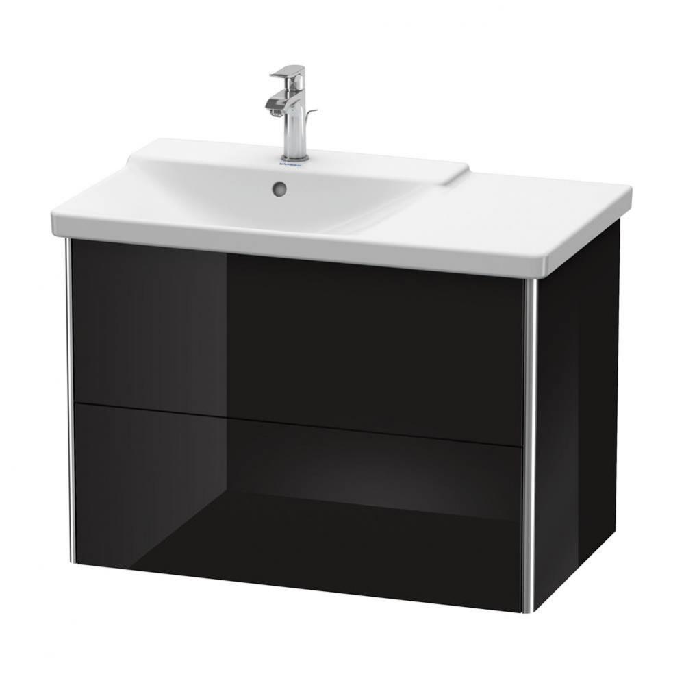 Duravit XSquare Vanity Unit Wall-Mounted  Black High Gloss