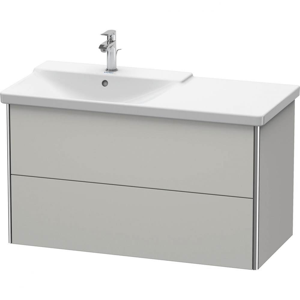 Duravit XSquare Vanity Unit Wall-Mounted  Concrete Gray Matte