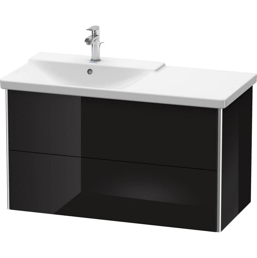 Duravit XSquare Vanity Unit Wall-Mounted  Black High Gloss