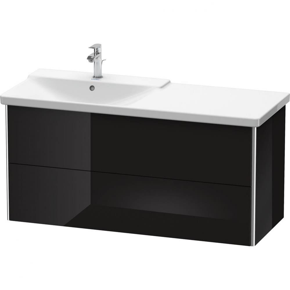 Duravit XSquare Vanity Unit Wall-Mounted  Black High Gloss