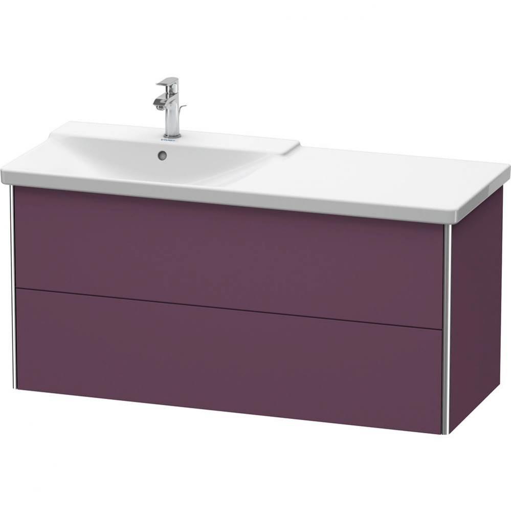 Duravit XSquare Vanity Unit Wall-Mounted  Aubergine Satin Matte