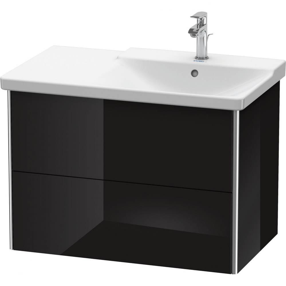 Duravit XSquare Vanity Unit Wall-Mounted  Black High Gloss