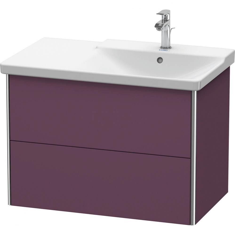 Duravit XSquare Vanity Unit Wall-Mounted  Aubergine Satin Matte